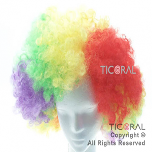 PELUCA AFRO PAYASO MULTICOLOR X 1